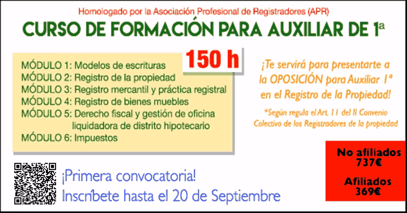 Registradores de la propiedad. Formacion