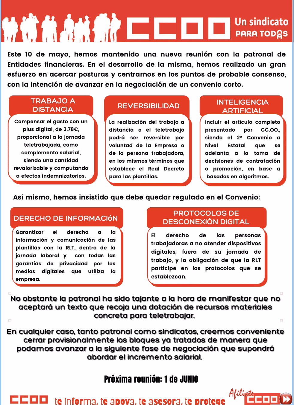 Comunicado entidades financiación