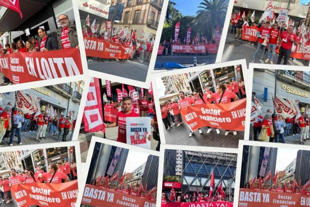 CCOO se moviliza en seis ciudades para llevar a la calle la voz de las plantillas del sector financiero y exigir compromisos de negociación
